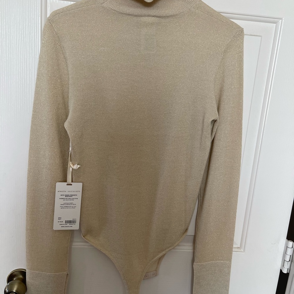 Athleta x Alicia Keys Gold Bodysuit